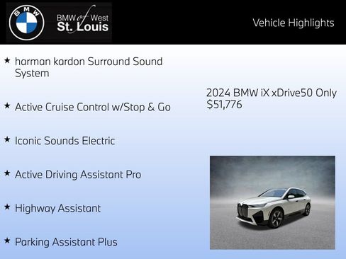 Used 2024 BMW iX xDrive50 w/ Sport Package AWD/4WD image 17