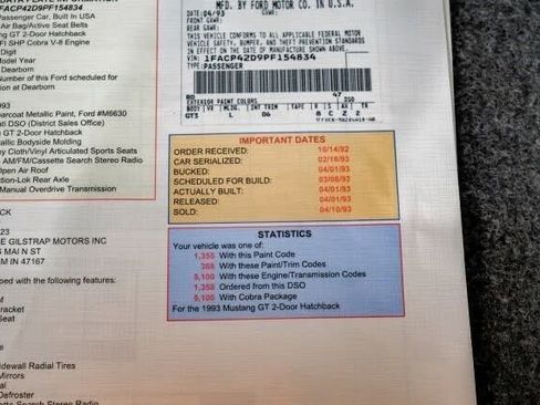 Used 1993 Ford Mustang Cobra image 54
