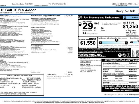 Used 2016 Volkswagen Golf S image 28