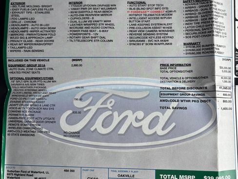 Used 2019 Ford Edge SEL w/ Equipment Group 201A AWD/4WD image 40