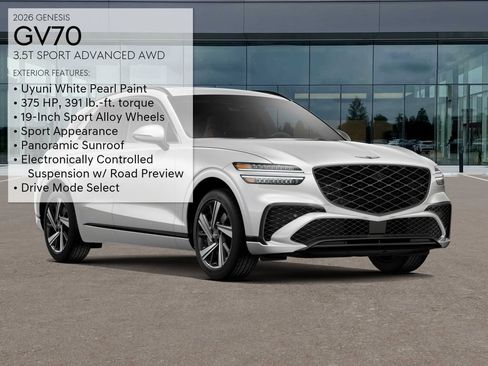 New 2026 Genesis GV70 3.5T Sport Advanced AWD/4WD image 3