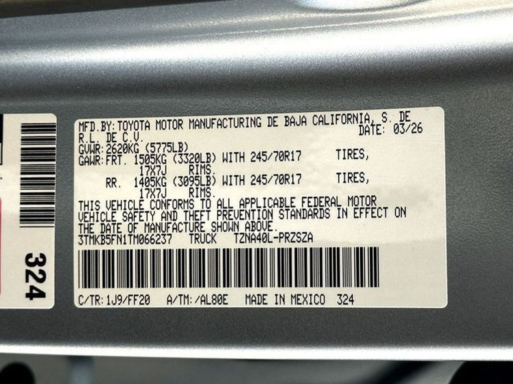 Certified 2026 Toyota Tacoma SR5 RWD image 32
