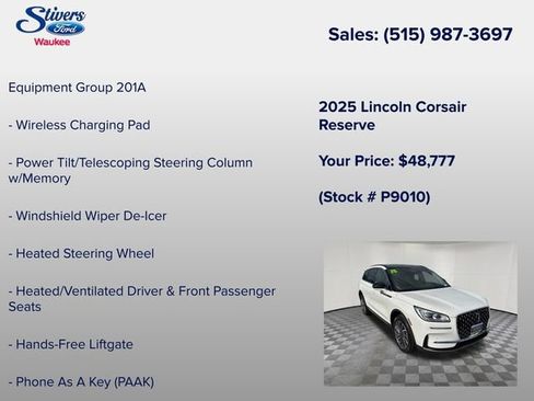 Certified 2025 Lincoln Corsair Reserve AWD/4WD image 8