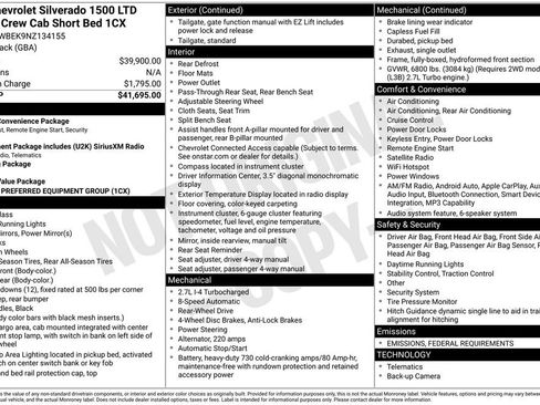 New 2022 Chevrolet Silverado 1500 Custom image 1