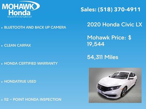 Certified 2020 Honda Civic LX image 8