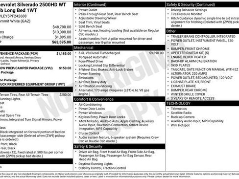 Used 2023 Chevrolet Silverado 2500 W/T w/ WT Convenience Package AWD/4WD image 26
