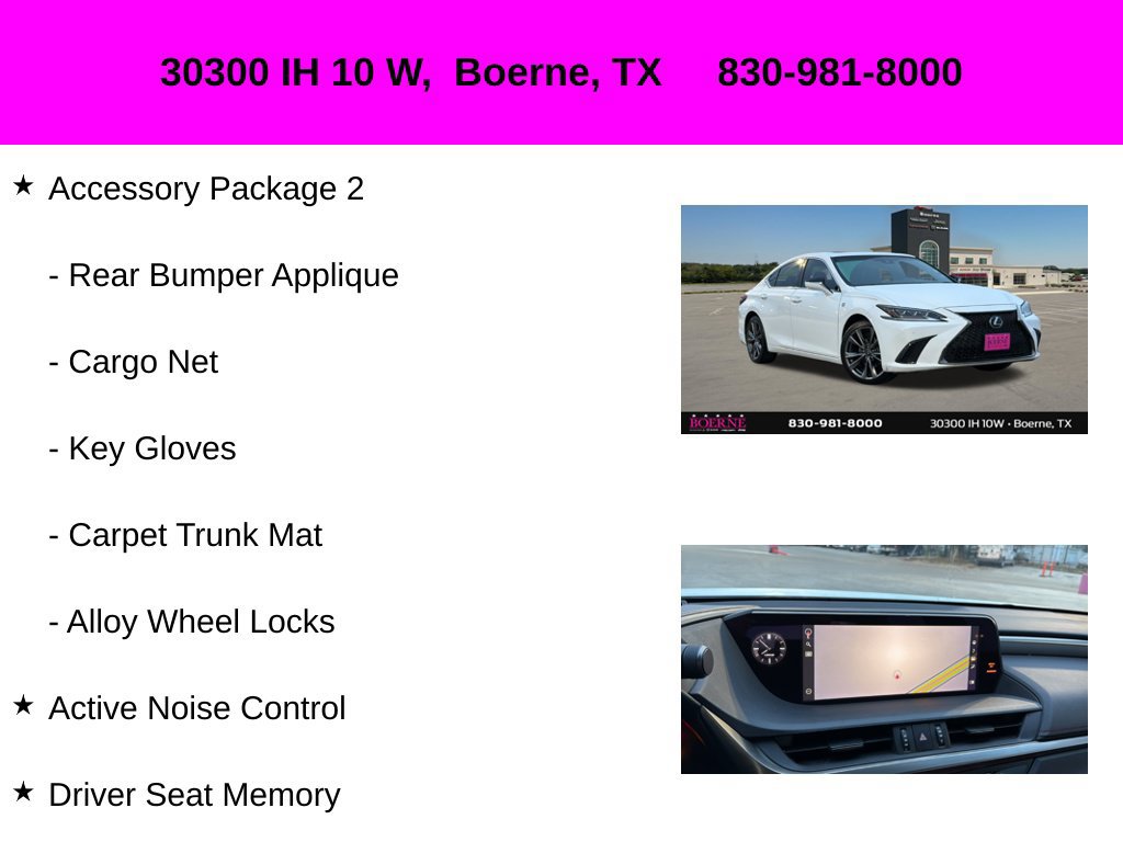 Used 2020 Lexus ES 350 F Sport w/ Accessory Package 2 FWD image 30