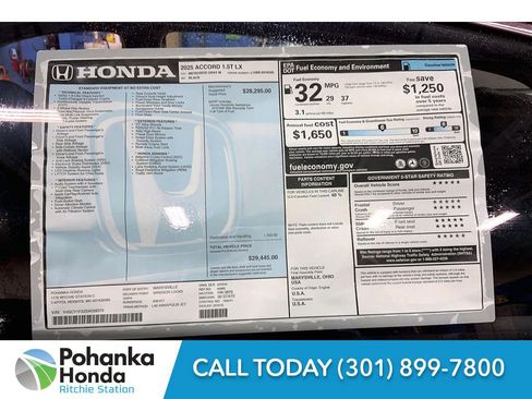 New 2025 Honda Accord LX image 23