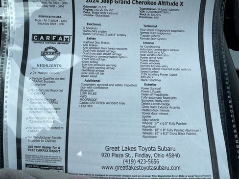 Used 2024 Jeep Grand Cherokee Altitude image 27