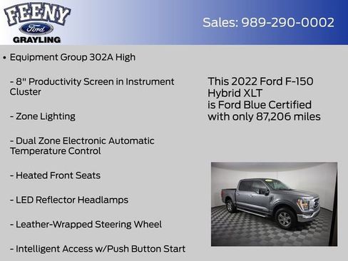 Certified 2022 Ford F150 XLT w/ Equipment Group 302A High AWD/4WD image 12