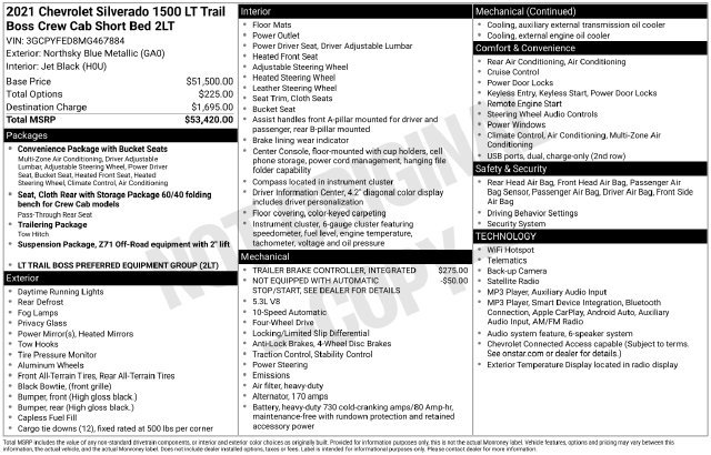 Used 2021 Chevrolet Silverado 1500 LT Trail Boss AWD/4WD image 34