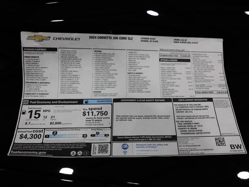 Used 2024 Chevrolet Corvette Z06 w/ Stealth Interior Trim Package image 30