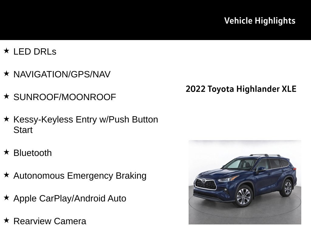 Used 2022 Toyota Highlander XLE AWD/4WD image 27