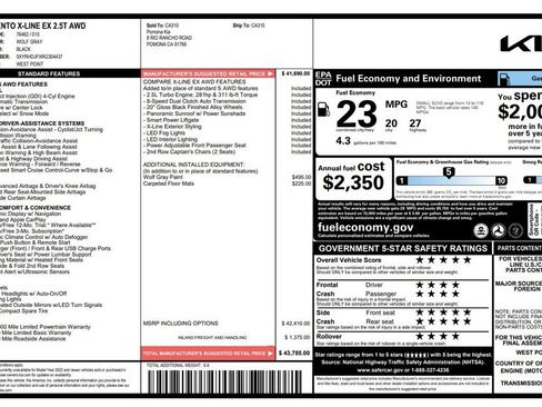 Used 2024 Kia Sorento X-Line EX image 6