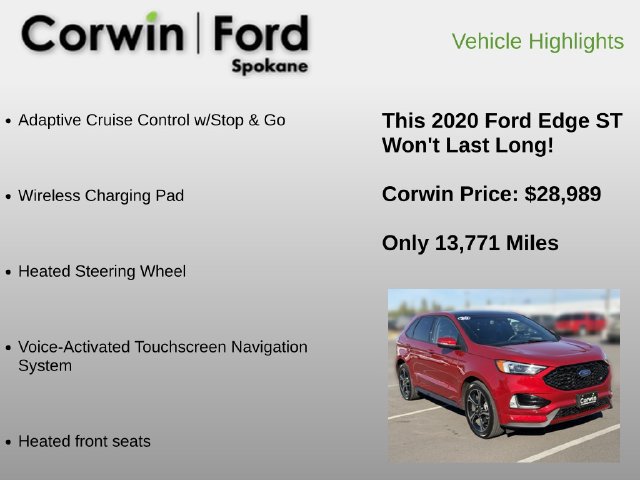 Used 2020 Ford Edge ST w/ Cold Weather Package AWD/4WD image 12