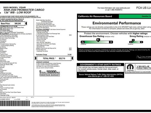Used 2025 RAM ProMaster 2500 w/ U-Haul Equipment Group FWD image 4