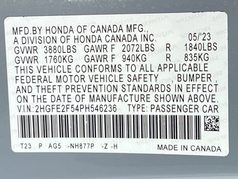 Used 2023 Honda Civic Sport image 23