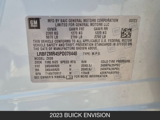 Used 2023 Buick Envision Preferred w/ Sport Touring Package AWD/4WD image 30