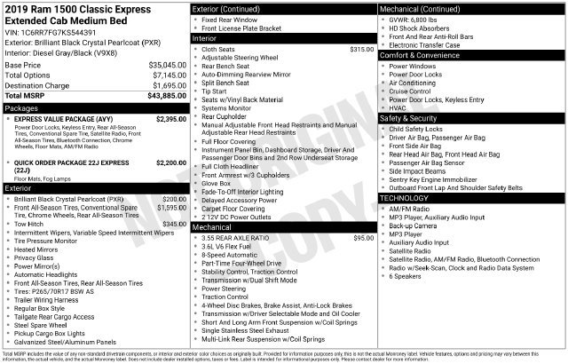 Used 2019 RAM 1500 Express w/ Express Value Package AWD/4WD image 3