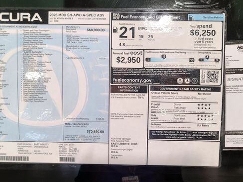New 2026 Acura MDX A-Spec AWD/4WD image 35