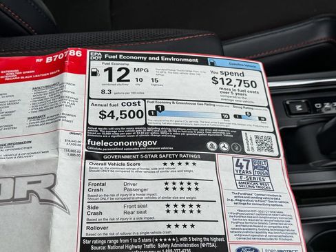 Certified 2024 Ford F150 Raptor w/ Equipment Group 803A Raptor R image 61