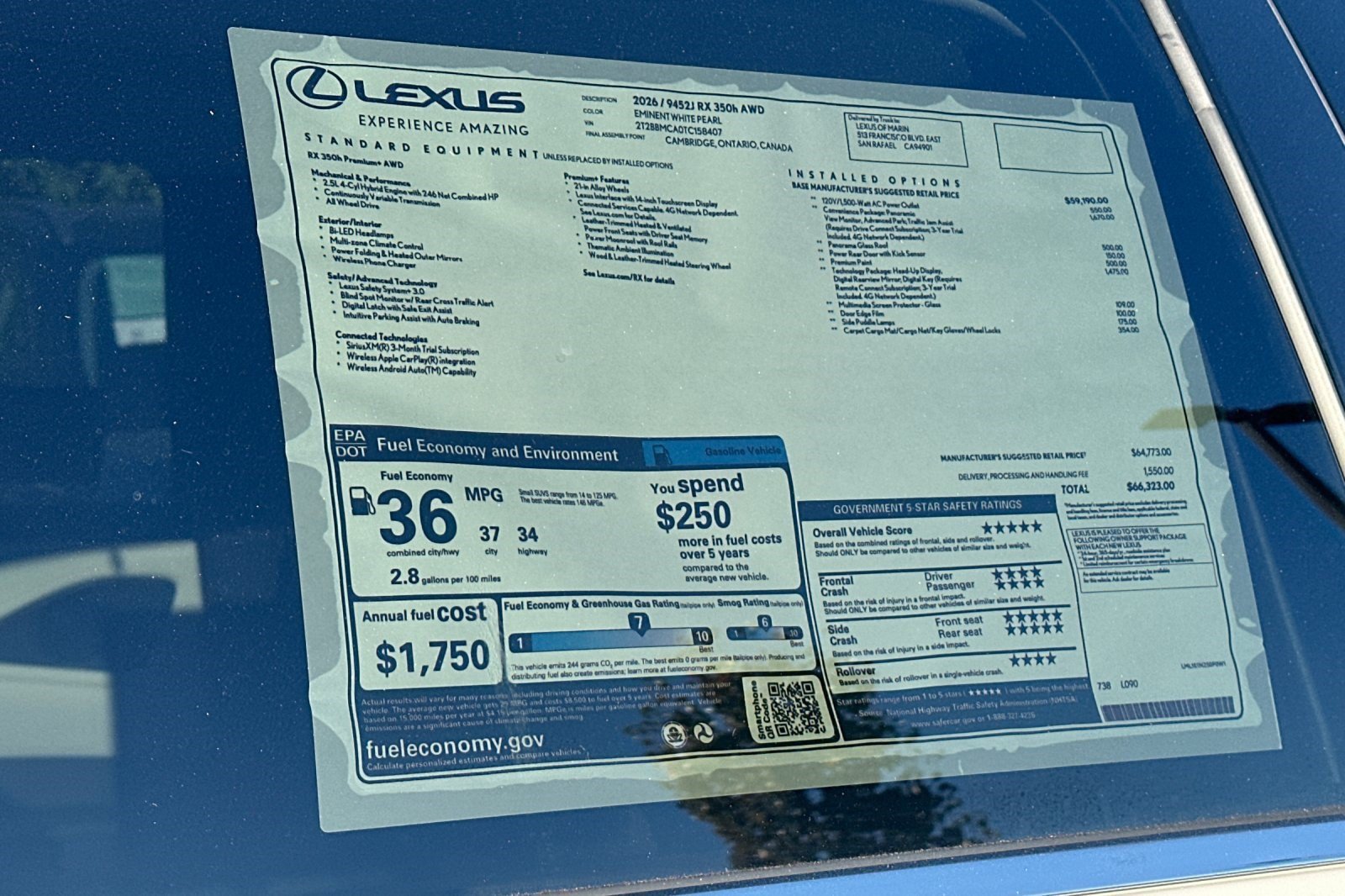 New 2026 Lexus RX 350 w/ Convenience Package AWD/4WD image 29