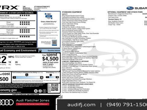 Used 2023 Subaru WRX image 25