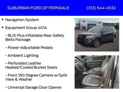 Used 2017 Ford Explorer Sport w/ Equipment Group 401A image 4
