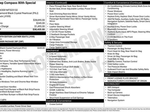 Used 2021 Jeep Compass 80th Special Edition image 17