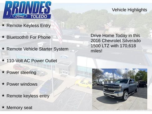 Used 2016 Chevrolet Silverado 1500 LTZ w/ LTZ Plus Package AWD/4WD image 12