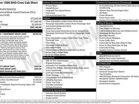 New 2026 RAM 1500 RHO w/ RHO Level 1 Equipment Group image 41