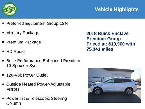 Used 2018 Buick Enclave Premium w/ Experience Buick Package AWD/4WD image 2
