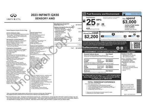 Used 2023 INFINITI QX55 Sensory w/ Lighting Package image 4