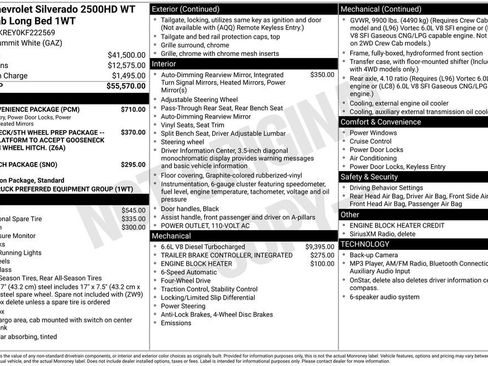Used 2019 Chevrolet Silverado 2500 W/T w/ WT Convenience Package AWD/4WD image 7