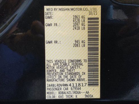 Used 2021 Nissan Altima 2.5 SV FWD image 33