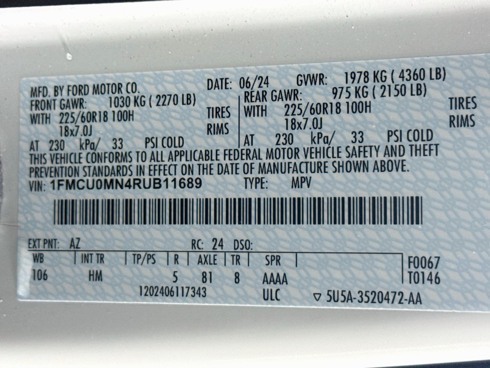 Used 2024 Ford Escape ST-Line w/ Tech Pack #1 FWD image 37