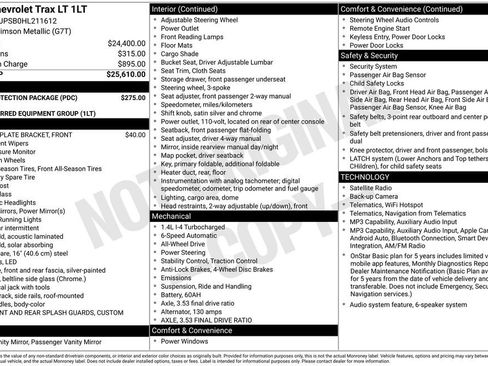 Used 2017 Chevrolet Trax LT w/ LPO, Protection Package AWD/4WD image 30