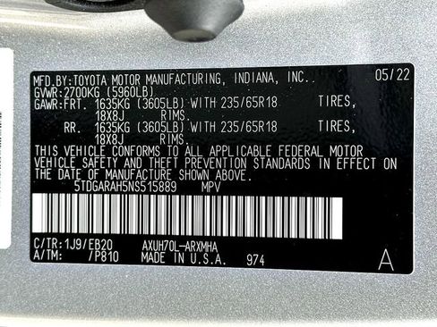 Used 2022 Toyota Highlander XLE FWD image 34