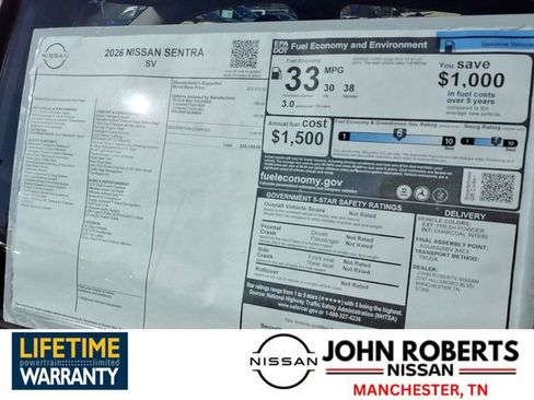 New 2026 Nissan Sentra SV w/ Floor Mat Package image 19