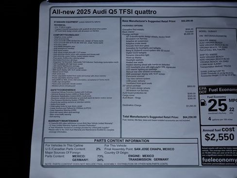 New 2025 Audi Q5 Prestige image 41