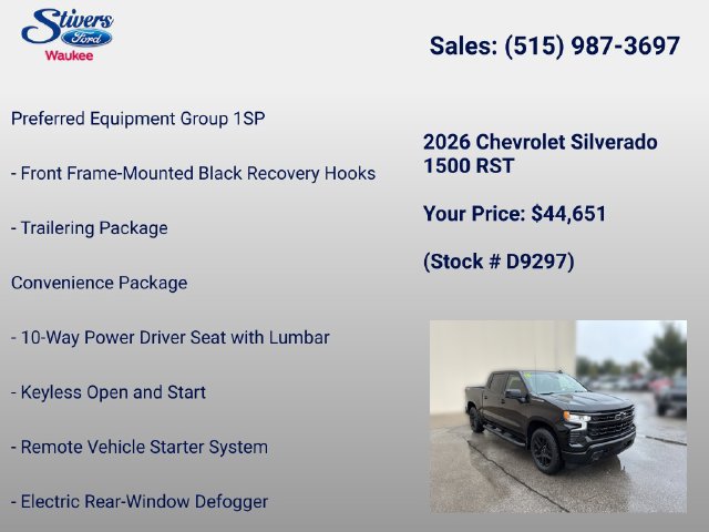 Used 2026 Chevrolet Silverado 1500 RST w/ RST Select Package AWD/4WD image 34