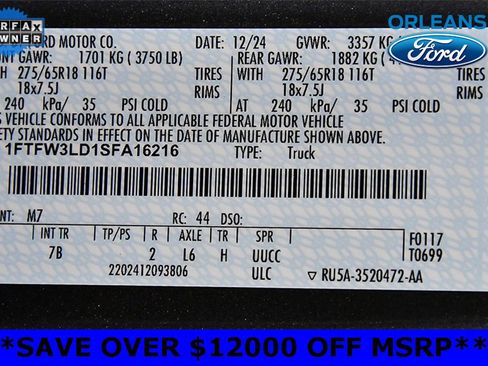 Used 2025 Ford F150 XLT w/ Equipment Group 302A MID image 16