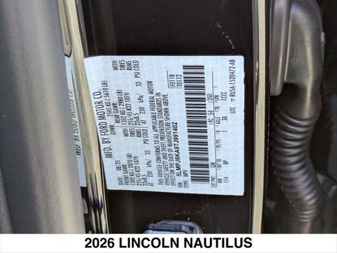 New 2026 Lincoln Nautilus Reserve w/ Jet Appearance Package image 15