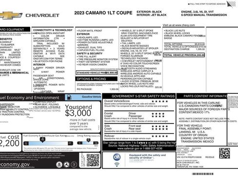 Used 2023 Chevrolet Camaro LT w/ RS Package RWD image 9
