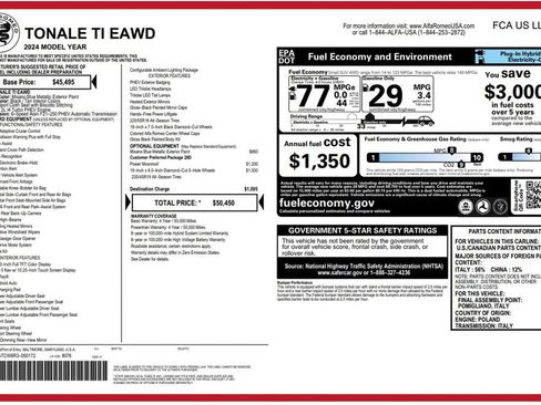 Used 2024 Alfa Romeo Tonale Ti AWD/4WD image 4