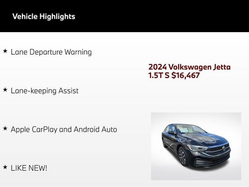 Used 2024 Volkswagen Jetta S FWD image 4