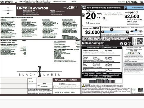 Used 2020 Lincoln Aviator Black Label w/ Dynamic Handling Package AWD/4WD image 2