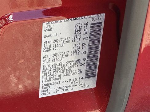 Certified 2025 Nissan Frontier PRO-4X w/ Pro Convenience Package image 33