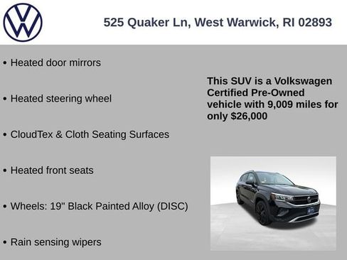 Certified 2024 Volkswagen Taos SE w/ Panoramic Sunroof Package AWD/4WD image 19