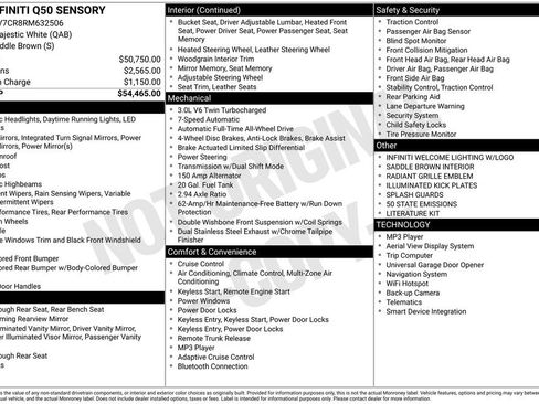 Used 2024 INFINITI Q50 Sensory image 7